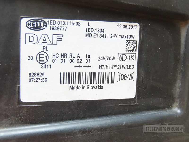 DAF Lighting Koplamp Li. DAF XF 106 - Προβολέας για Φορτηγό: φωτογραφία 3 DAF Lighting Koplamp Li. DAF XF 106 - Προβολέας για Φορτηγό: φωτογραφία 3