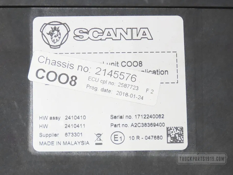 Scania 2587723 COO8 regeleenheid - Ηλεκτρονική μονάδα ελέγχου για Φορτηγό: φωτογραφία 2 Scania 2587723 COO8 regeleenheid - Ηλεκτρονική μονάδα ελέγχου για Φορτηγό: φωτογραφία 2