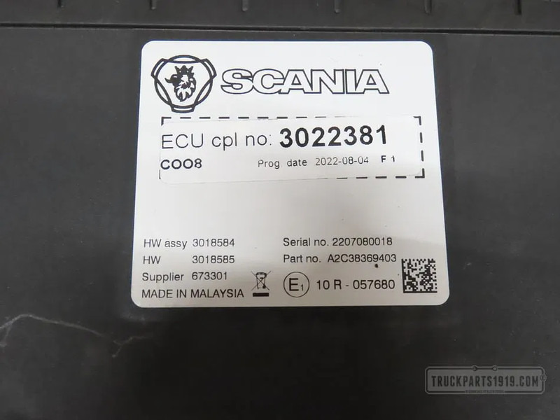 Scania 3022381 COO8 regeleenheid Scania - Ηλεκτρονική μονάδα ελέγχου για Φορτηγό: φωτογραφία 2 Scania 3022381 COO8 regeleenheid Scania - Ηλεκτρονική μονάδα ελέγχου για Φορτηγό: φωτογραφία 2