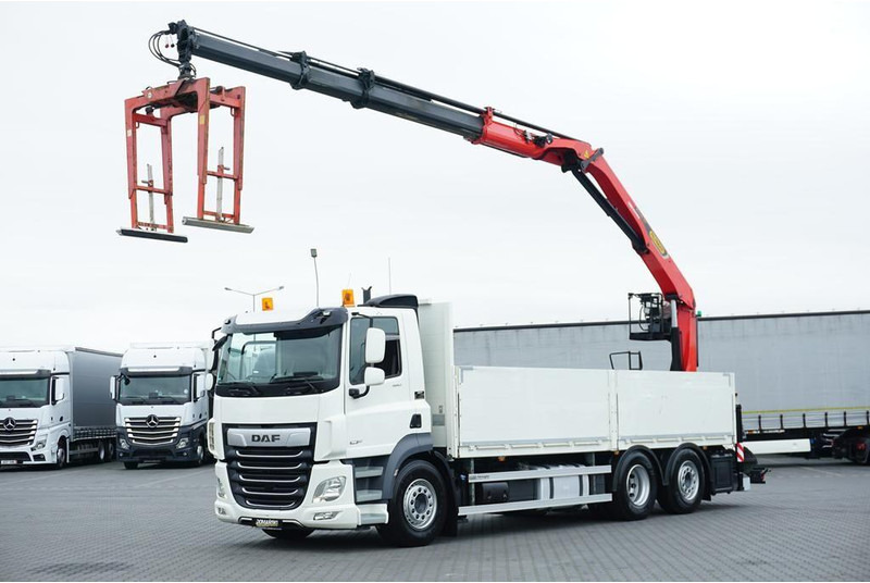 DAF CF / 480 / 6 X 2 / SKRZYNIOWY + HDS / PALFINGER PK 22 001L / OŚ - Φορτηγό με ανοιχτή καρότσα, Φορτηγό με γερανό: φωτογραφία 1 DAF CF / 480 / 6 X 2 / SKRZYNIOWY + HDS / PALFINGER PK 22 001L / OŚ - Φορτηγό με ανοιχτή καρότσα, Φορτηγό με γερανό: φωτογραφία 1