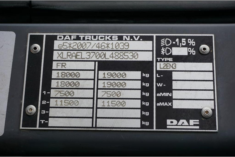 Φορτηγό με ανοιχτή καρότσα, Φορτηγό με γερανό DAF LF / 260 / ACC / SKRZYNIOWY + HDS / HYVA HC-183 / PILOT / ROTATO: φωτογραφία 11 Φορτηγό με ανοιχτή καρότσα, Φορτηγό με γερανό DAF LF / 260 / ACC / SKRZYNIOWY + HDS / HYVA HC-183 / PILOT / ROTATO: φωτογραφία 11