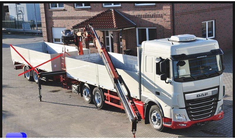 DAF XF 440 - Φορτηγό με ανοιχτή καρότσα, Φορτηγό με γερανό: φωτογραφία 1 DAF XF 440 - Φορτηγό με ανοιχτή καρότσα, Φορτηγό με γερανό: φωτογραφία 1