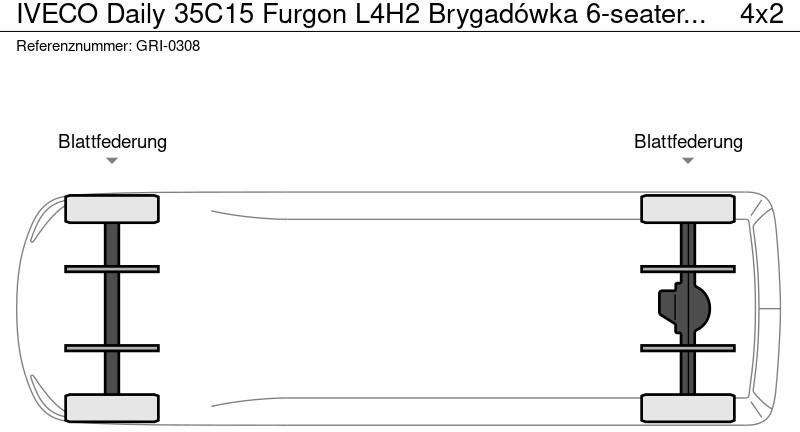 Επαγγελματικό αυτοκίνητο κόφα Iveco Daily 35C15 Furgon L4H2 Brygadówka 6-seater Doka Dubel Cabin: φωτογραφία 14 Επαγγελματικό αυτοκίνητο κόφα Iveco Daily 35C15 Furgon L4H2 Brygadówka 6-seater Doka Dubel Cabin: φωτογραφία 14