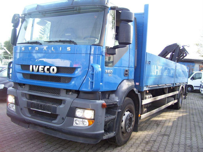 Iveco Stralis 360 - Φορτηγό με ανοιχτή καρότσα, Φορτηγό με γερανό: φωτογραφία 1 Iveco Stralis 360 - Φορτηγό με ανοιχτή καρότσα, Φορτηγό με γερανό: φωτογραφία 1