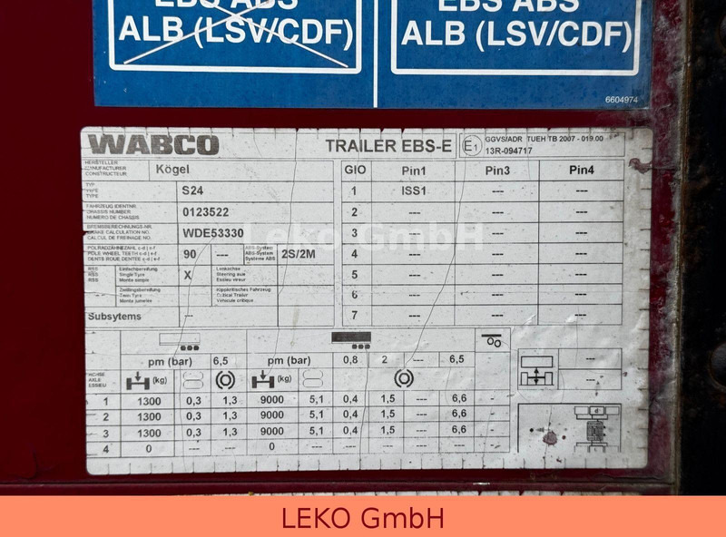 Επικαθήμενο κουρτίνα Kögel S 240: φωτογραφία 14 Επικαθήμενο κουρτίνα Kögel S 240: φωτογραφία 14