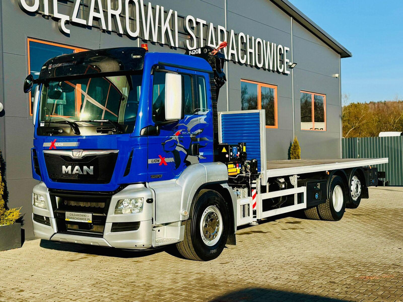 MAN MAN TGS 26.360 // E6 // 6x2 // platforma laweta 7,2m z HDs HMF 1 - Φορτηγό με ανοιχτή καρότσα, Φορτηγό με γερανό: φωτογραφία 1 MAN MAN TGS 26.360 // E6 // 6x2 // platforma laweta 7,2m z HDs HMF 1 - Φορτηγό με ανοιχτή καρότσα, Φορτηγό με γερανό: φωτογραφία 1