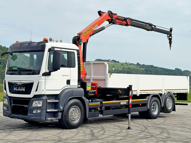 MAN TGS 26.320*PRITSCHE 7,20 / PK 16001-KA + FUNK - Φορτηγό με ανοιχτή καρότσα, Φορτηγό με γερανό: φωτογραφία 2 MAN TGS 26.320*PRITSCHE 7,20 / PK 16001-KA + FUNK - Φορτηγό με ανοιχτή καρότσα, Φορτηγό με γερανό: φωτογραφία 2
