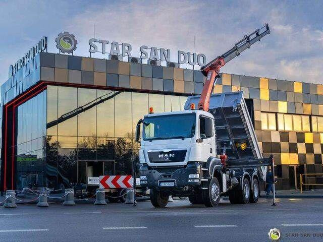 MAN TGS 26.360 6x6 PALFINGER PK 18001 EH Crane Kipe - Φορτηγό ανατρεπόμενο, Φορτηγό με γερανό: φωτογραφία 1 MAN TGS 26.360 6x6 PALFINGER PK 18001 EH Crane Kipe - Φορτηγό ανατρεπόμενο, Φορτηγό με γερανό: φωτογραφία 1