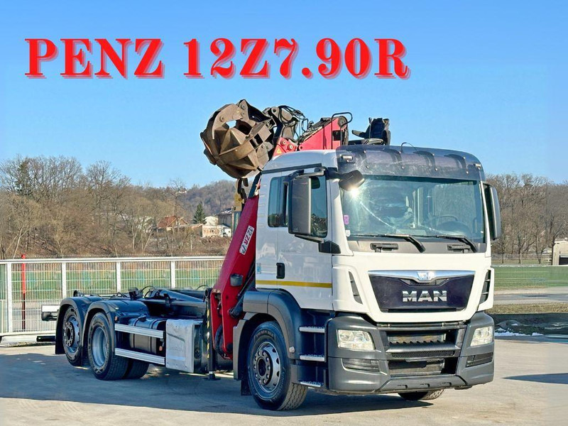 MAN TGS 26.400 Abrollkipper* PENZ 12Z7.90R* TOP - Φορτηγό φόρτωσης γάντζου, Φορτηγό με γερανό: φωτογραφία 1 MAN TGS 26.400 Abrollkipper* PENZ 12Z7.90R* TOP - Φορτηγό φόρτωσης γάντζου, Φορτηγό με γερανό: φωτογραφία 1