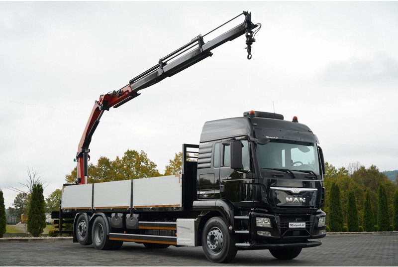 MAN TGS 26.440 / 6X2 / SKRZYNIOWY 7,5 M / OŚ PODNOSZONA + HDS PALFI - Φορτηγό με ανοιχτή καρότσα, Φορτηγό με γερανό: φωτογραφία 2 MAN TGS 26.440 / 6X2 / SKRZYNIOWY 7,5 M / OŚ PODNOSZONA + HDS PALFI - Φορτηγό με ανοιχτή καρότσα, Φορτηγό με γερανό: φωτογραφία 2