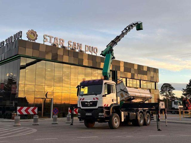 MAN TGS 26.440 6x6 PALFINGER PK 36002 Crane Basket - Φορτηγό ανατρεπόμενο, Φορτηγό με γερανό: φωτογραφία 1 MAN TGS 26.440 6x6 PALFINGER PK 36002 Crane Basket - Φορτηγό ανατρεπόμενο, Φορτηγό με γερανό: φωτογραφία 1