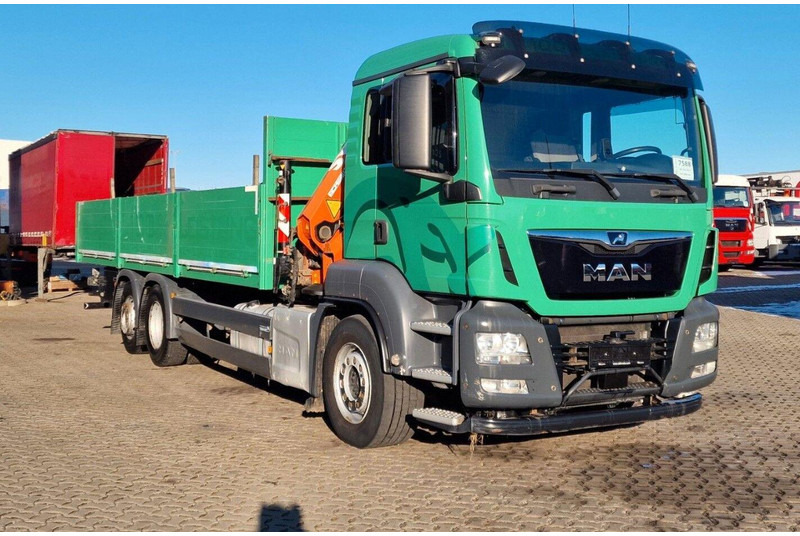 MAN TGS 26.460 6X2 Flatbed + Crane Atlas 172.3E-A4 + RC - Φορτηγό με ανοιχτή καρότσα, Φορτηγό με γερανό: φωτογραφία 1 MAN TGS 26.460 6X2 Flatbed + Crane Atlas 172.3E-A4 + RC - Φορτηγό με ανοιχτή καρότσα, Φορτηγό με γερανό: φωτογραφία 1