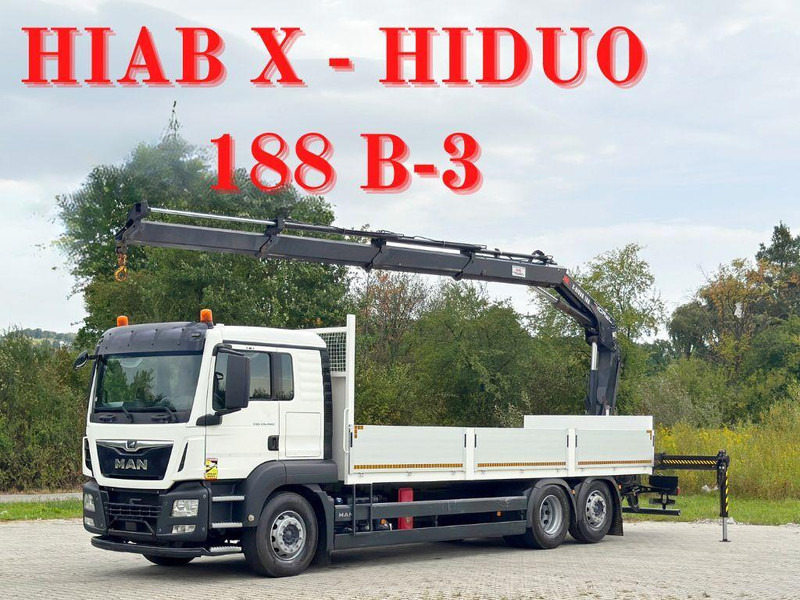 MAN TGS 26.460 * HIAB X - HIDUO 188 B-3 + FUNK* TOP - Φορτηγό με ανοιχτή καρότσα, Φορτηγό με γερανό: φωτογραφία 1 MAN TGS 26.460 * HIAB X - HIDUO 188 B-3 + FUNK* TOP - Φορτηγό με ανοιχτή καρότσα, Φορτηγό με γερανό: φωτογραφία 1