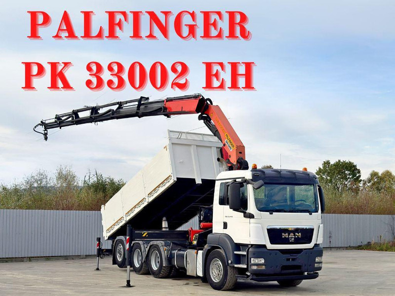 MAN TGS 35.440 * PALFINGER PK 33002 EH +FUNK / 8x4 - Φορτηγό ανατρεπόμενο, Φορτηγό με γερανό: φωτογραφία 1 MAN TGS 35.440 * PALFINGER PK 33002 EH +FUNK / 8x4 - Φορτηγό ανατρεπόμενο, Φορτηγό με γερανό: φωτογραφία 1