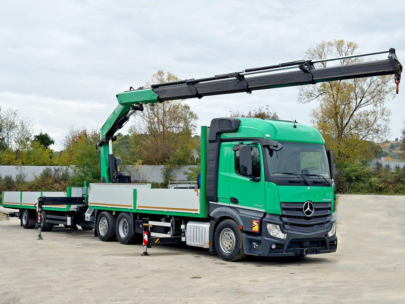 Mercedes-Benz ACTROS 2645* FASSI F345 RA 2.4/FUNK+Anhänger - Φορτηγό με ανοιχτή καρότσα, Φορτηγό με γερανό: φωτογραφία 2 Mercedes-Benz ACTROS 2645* FASSI F345 RA 2.4/FUNK+Anhänger - Φορτηγό με ανοιχτή καρότσα, Φορτηγό με γερανό: φωτογραφία 2