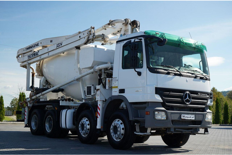 Mercedes-Benz ACTROS 3241 / POMPOGRUSZKA / 8X4 / BETONIARKA + POMPA SERMAC 3Z2 - Μπετονιέρα φορτηγό: φωτογραφία 1 Mercedes-Benz ACTROS 3241 / POMPOGRUSZKA / 8X4 / BETONIARKA + POMPA SERMAC 3Z2 - Μπετονιέρα φορτηγό: φωτογραφία 1