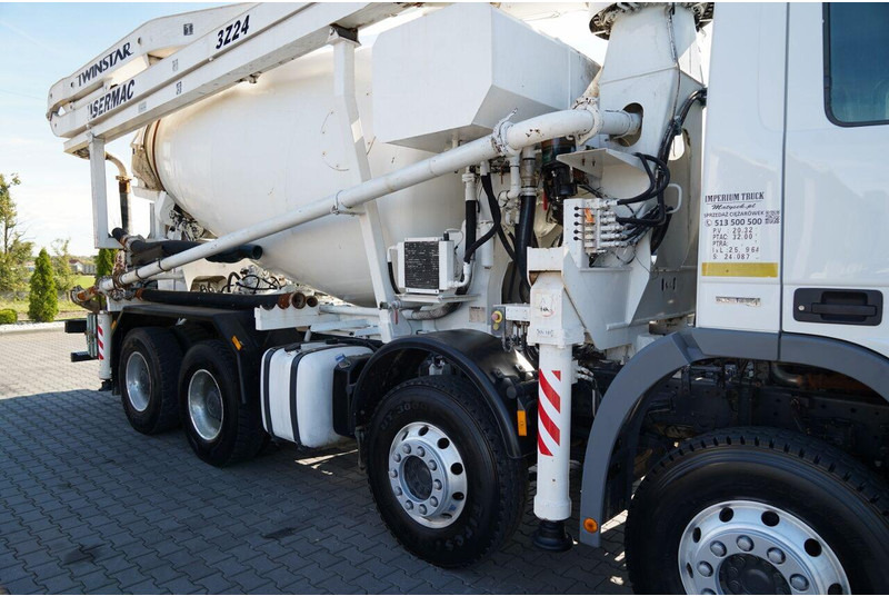 Μπετονιέρα φορτηγό Mercedes-Benz ACTROS 3241 / POMPOGRUSZKA / 8X4 / BETONIARKA + POMPA SERMAC 3Z2: φωτογραφία 16