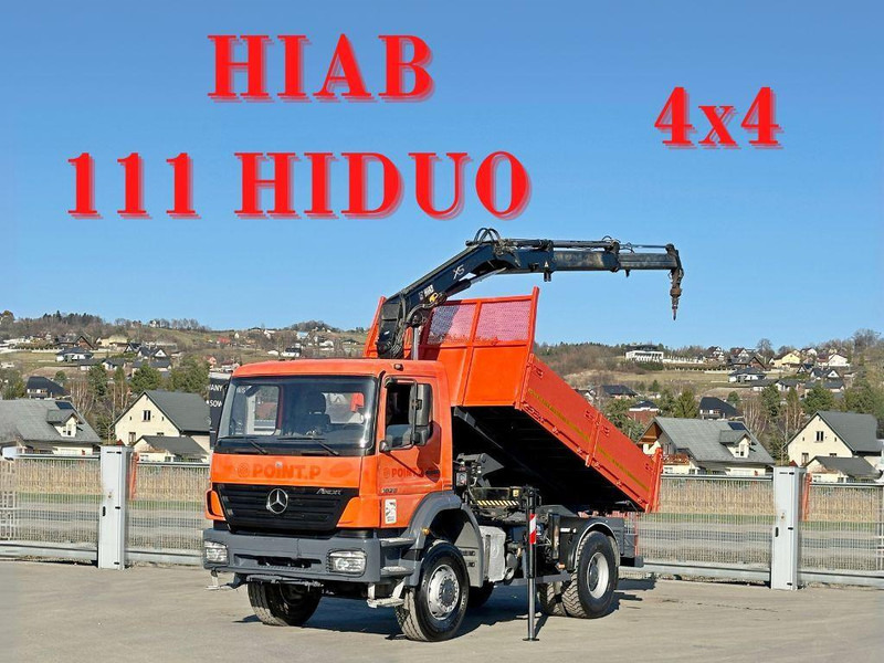 Mercedes-Benz AXOR 1829 * HIAB 1111 HIDUO + FUNK * TOP * 4x4 - Φορτηγό ανατρεπόμενο, Φορτηγό με γερανό: φωτογραφία 1 Mercedes-Benz AXOR 1829 * HIAB 1111 HIDUO + FUNK * TOP * 4x4 - Φορτηγό ανατρεπόμενο, Φορτηγό με γερανό: φωτογραφία 1