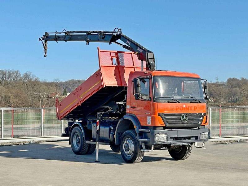 Mercedes-Benz AXOR 1829 * HIAB 1111 HIDUO + FUNK * TOP * 4x4 - Φορτηγό ανατρεπόμενο, Φορτηγό με γερανό: φωτογραφία 2 Mercedes-Benz AXOR 1829 * HIAB 1111 HIDUO + FUNK * TOP * 4x4 - Φορτηγό ανατρεπόμενο, Φορτηγό με γερανό: φωτογραφία 2