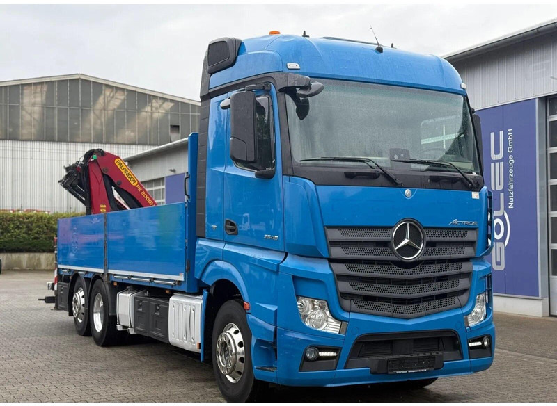Mercedes-Benz Actros 2545 - Flatbed + crane 6x2 - Φορτηγό με ανοιχτή καρότσα, Φορτηγό με γερανό: φωτογραφία 2 Mercedes-Benz Actros 2545 - Flatbed + crane 6x2 - Φορτηγό με ανοιχτή καρότσα, Φορτηγό με γερανό: φωτογραφία 2