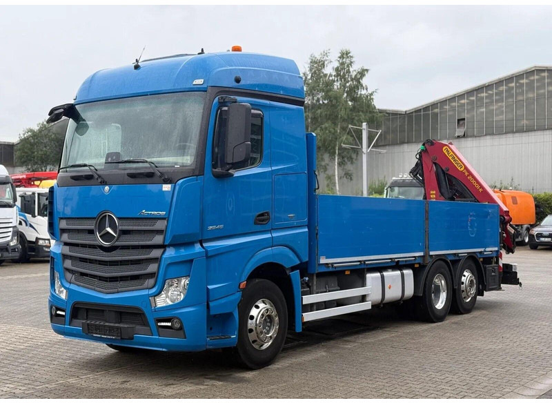 Mercedes-Benz Actros 2545 - Flatbed + crane 6x2 - Φορτηγό με ανοιχτή καρότσα, Φορτηγό με γερανό: φωτογραφία 1 Mercedes-Benz Actros 2545 - Flatbed + crane 6x2 - Φορτηγό με ανοιχτή καρότσα, Φορτηγό με γερανό: φωτογραφία 1