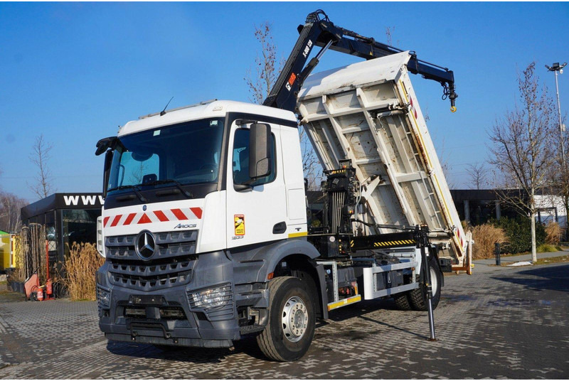 Mercedes-Benz Arocs 1833 3-Way Tipper Crane HIAB X-DUO 128 B - Φορτηγό ανατρεπόμενο, Φορτηγό με γερανό: φωτογραφία 2 Mercedes-Benz Arocs 1833 3-Way Tipper Crane HIAB X-DUO 128 B - Φορτηγό ανατρεπόμενο, Φορτηγό με γερανό: φωτογραφία 2