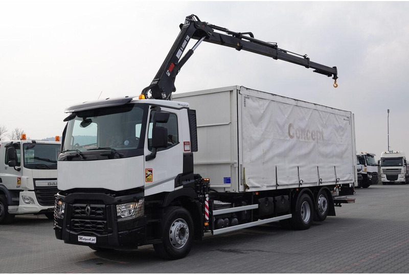 Renault C 380 / 6x2 / SKRZYNIOWY / HDS HIAB 138 B-3 WYSÓW 10,5 M / ROTAT - Φορτηγό μουσαμάς: φωτογραφία 2 Renault C 380 / 6x2 / SKRZYNIOWY / HDS HIAB 138 B-3 WYSÓW 10,5 M / ROTAT - Φορτηγό μουσαμάς: φωτογραφία 2