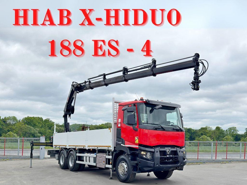 Renault C 400 *HIAB X - HIDUO 188 ES - 4 + FUNK * 6x4 - Φορτηγό με ανοιχτή καρότσα, Φορτηγό με γερανό: φωτογραφία 1 Renault C 400 *HIAB X - HIDUO 188 ES - 4 + FUNK * 6x4 - Φορτηγό με ανοιχτή καρότσα, Φορτηγό με γερανό: φωτογραφία 1