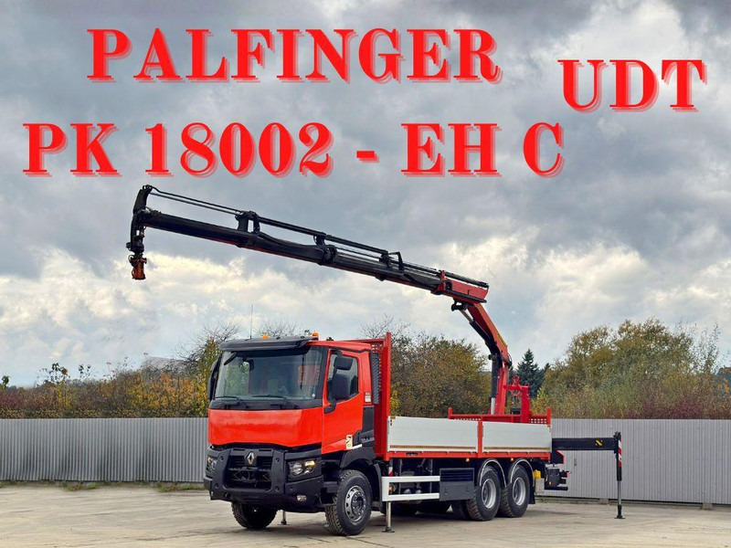 Renault C430 * PALFINGER PK 18002 - EHC + FUNK/ 6x4 - Φορτηγό με ανοιχτή καρότσα, Φορτηγό με γερανό: φωτογραφία 3 Renault C430 * PALFINGER PK 18002 - EHC + FUNK/ 6x4 - Φορτηγό με ανοιχτή καρότσα, Φορτηγό με γερανό: φωτογραφία 3
