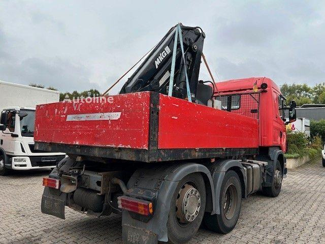 Scania 124 L 470 - Flatbed + crane - Φορτηγό με ανοιχτή καρότσα, Φορτηγό με γερανό: φωτογραφία 3 Scania 124 L 470 - Flatbed + crane - Φορτηγό με ανοιχτή καρότσα, Φορτηγό με γερανό: φωτογραφία 3
