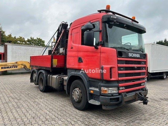 Scania 124 L 470 - Flatbed + crane - Φορτηγό με ανοιχτή καρότσα, Φορτηγό με γερανό: φωτογραφία 2 Scania 124 L 470 - Flatbed + crane - Φορτηγό με ανοιχτή καρότσα, Φορτηγό με γερανό: φωτογραφία 2
