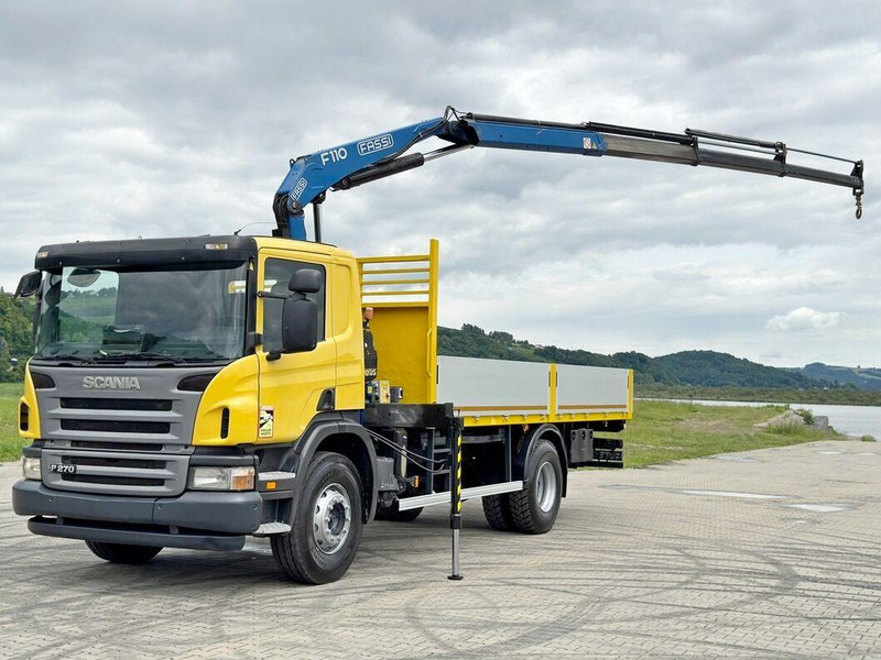 Scania P 270 * FASSI F110A.23 + FUNK * TOPZUSTAND - Φορτηγό με ανοιχτή καρότσα, Φορτηγό με γερανό: φωτογραφία 2 Scania P 270 * FASSI F110A.23 + FUNK * TOPZUSTAND - Φορτηγό με ανοιχτή καρότσα, Φορτηγό με γερανό: φωτογραφία 2
