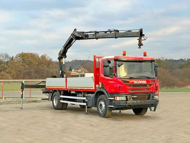 Scania P 280 * HIAB 122 E - 2 HIDUO + FUNK* TOPZUSTAND - Φορτηγό με ανοιχτή καρότσα, Φορτηγό με γερανό: φωτογραφία 2 Scania P 280 * HIAB 122 E - 2 HIDUO + FUNK* TOPZUSTAND - Φορτηγό με ανοιχτή καρότσα, Φορτηγό με γερανό: φωτογραφία 2