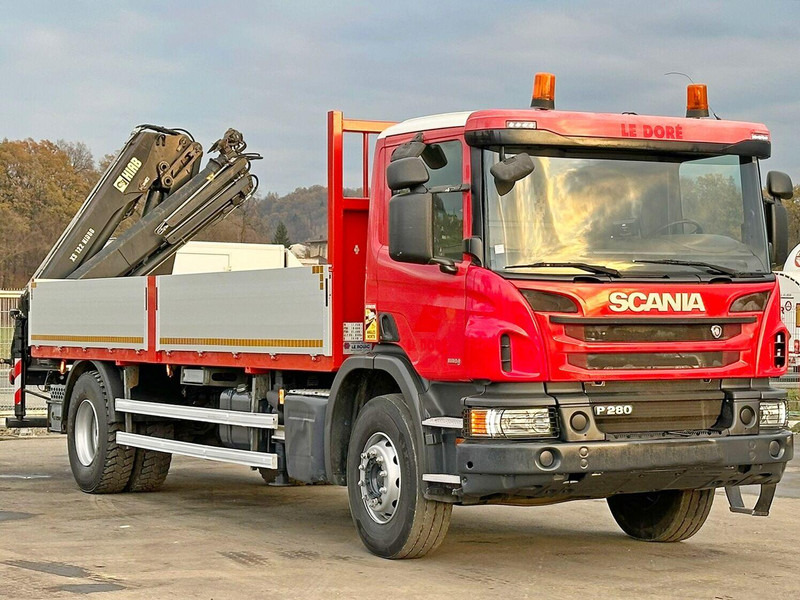 Scania P 280 * HIAB 122 E - 2 HIDUO + FUNK* TOPZUSTAND - Φορτηγό με ανοιχτή καρότσα, Φορτηγό με γερανό: φωτογραφία 4 Scania P 280 * HIAB 122 E - 2 HIDUO + FUNK* TOPZUSTAND - Φορτηγό με ανοιχτή καρότσα, Φορτηγό με γερανό: φωτογραφία 4
