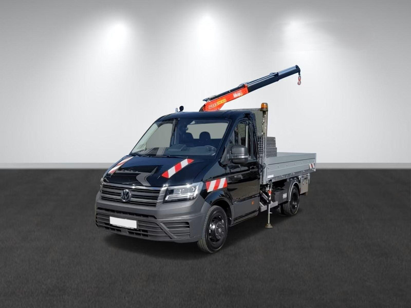 Volkswagen Crafter 50 - Flatbed truck + crane - Φορτηγό με ανοιχτή καρότσα, Φορτηγό με γερανό: φωτογραφία 1 Volkswagen Crafter 50 - Flatbed truck + crane - Φορτηγό με ανοιχτή καρότσα, Φορτηγό με γερανό: φωτογραφία 1