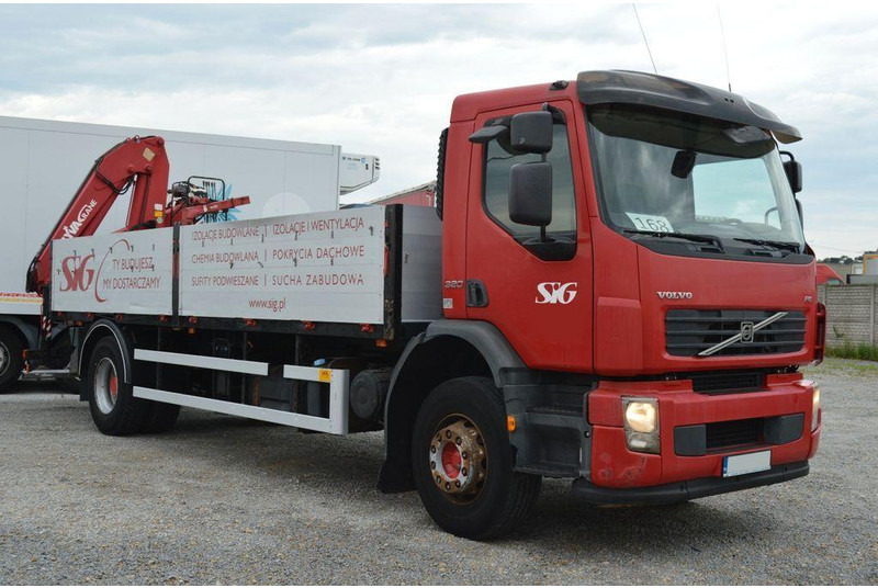 Volvo FE 18.280 - Φορτηγό με ανοιχτή καρότσα, Φορτηγό με γερανό: φωτογραφία 2 Volvo FE 18.280 - Φορτηγό με ανοιχτή καρότσα, Φορτηγό με γερανό: φωτογραφία 2