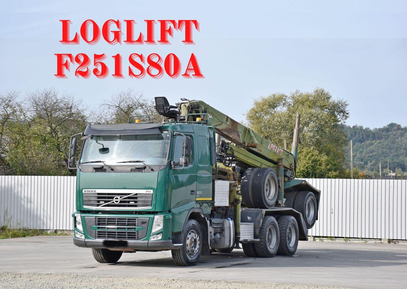 Volvo FH 500 * LOGLIFT F251 S80A + Anhänger /6x4 - Φορτηγό ξυλείας, Φορτηγό με γερανό: φωτογραφία 1 Volvo FH 500 * LOGLIFT F251 S80A + Anhänger /6x4 - Φορτηγό ξυλείας, Φορτηγό με γερανό: φωτογραφία 1