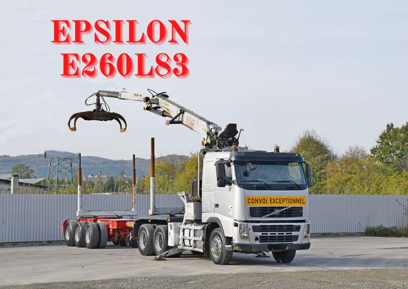Volvo FH 520 * EPSILON E260L83 * Anhänger /6x4 - Φορτηγό ξυλείας, Φορτηγό με γερανό: φωτογραφία 1 Volvo FH 520 * EPSILON E260L83 * Anhänger /6x4 - Φορτηγό ξυλείας, Φορτηγό με γερανό: φωτογραφία 1