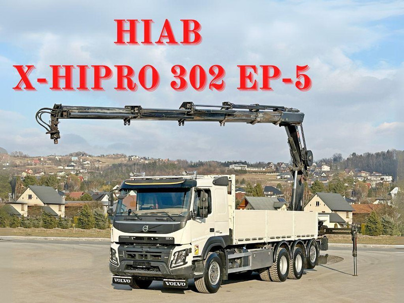 Volvo FMX 460 HIAB X - HIPRO 302 EP - 5 + FUNK/ 8x4 - Φορτηγό με ανοιχτή καρότσα, Φορτηγό με γερανό: φωτογραφία 1 Volvo FMX 460 HIAB X - HIPRO 302 EP - 5 + FUNK/ 8x4 - Φορτηγό με ανοιχτή καρότσα, Φορτηγό με γερανό: φωτογραφία 1