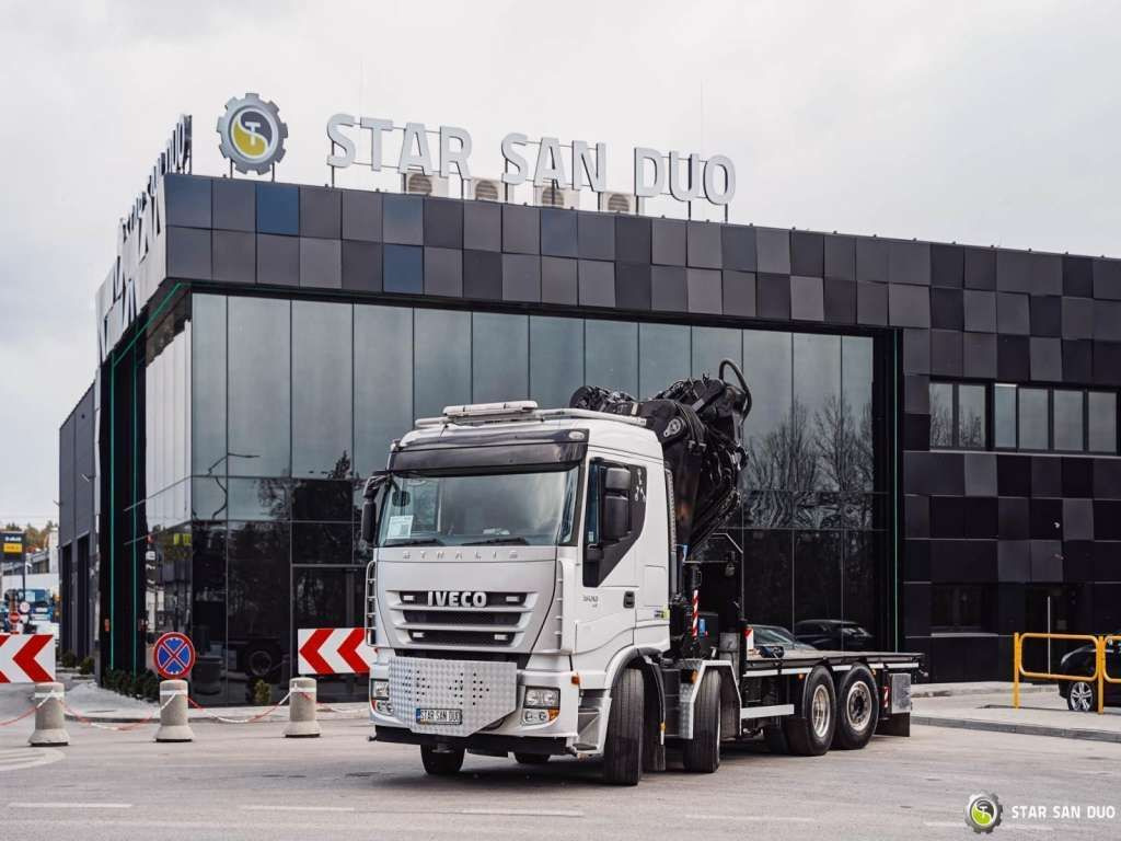 Iveco STRALIS AS320S50Y 8x2 HMF 8520-0K6 FLY JIB Winc - Φορτηγό με γερανό: φωτογραφία 5 Iveco STRALIS AS320S50Y 8x2 HMF 8520-0K6 FLY JIB Winc - Φορτηγό με γερανό: φωτογραφία 5