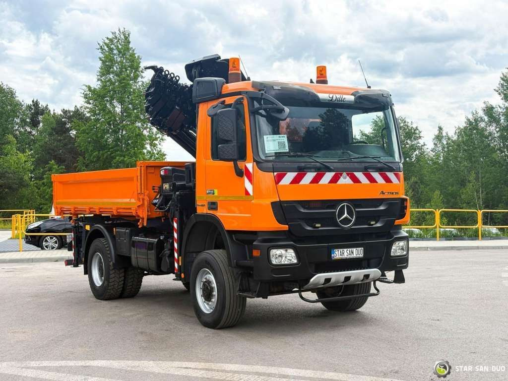 Φορτηγό ανατρεπόμενο Mercedes-Benz Actros 1841 AK 4x4 Hiab 288E-7 Crane Kipper: φωτογραφία 9 Φορτηγό ανατρεπόμενο Mercedes-Benz Actros 1841 AK 4x4 Hiab 288E-7 Crane Kipper: φωτογραφία 9
