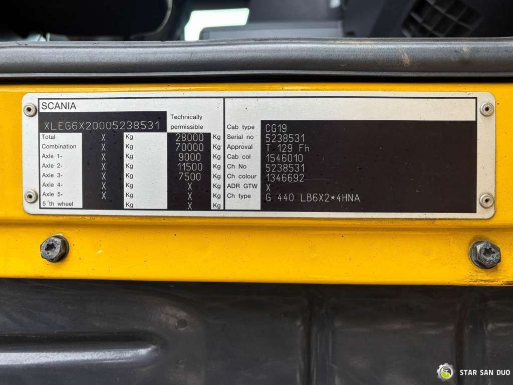 Φορτηγό με γερανό Scania  G440 6x2 PALFINGER PK 34002SH Crane Kran: φωτογραφία 23
