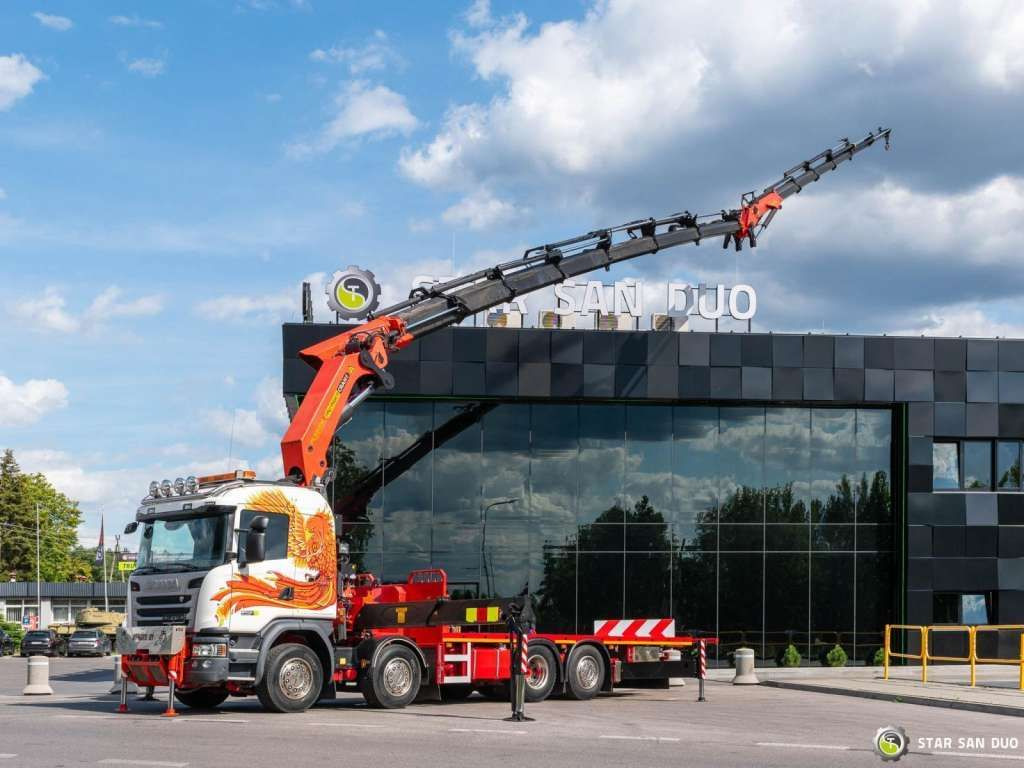 Scania G450 8x2 PALFINGER PK 85002 Fly Jib Winch - Φορτηγό με γερανό: φωτογραφία 1 Scania G450 8x2 PALFINGER PK 85002 Fly Jib Winch - Φορτηγό με γερανό: φωτογραφία 1