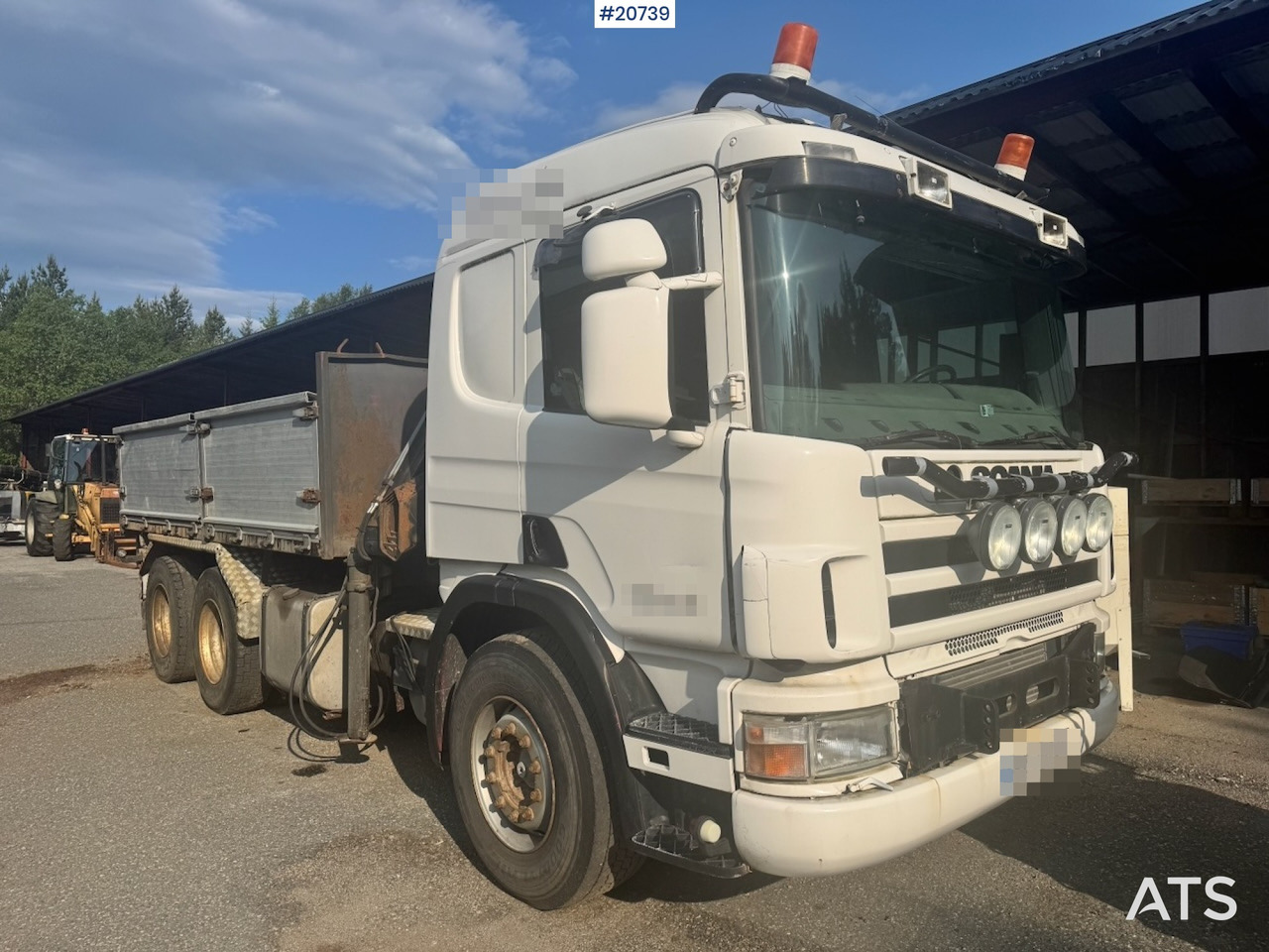 Scania P124 - Φορτηγό με ανοιχτή καρότσα, Φορτηγό με γερανό: φωτογραφία 1 Scania P124 - Φορτηγό με ανοιχτή καρότσα, Φορτηγό με γερανό: φωτογραφία 1