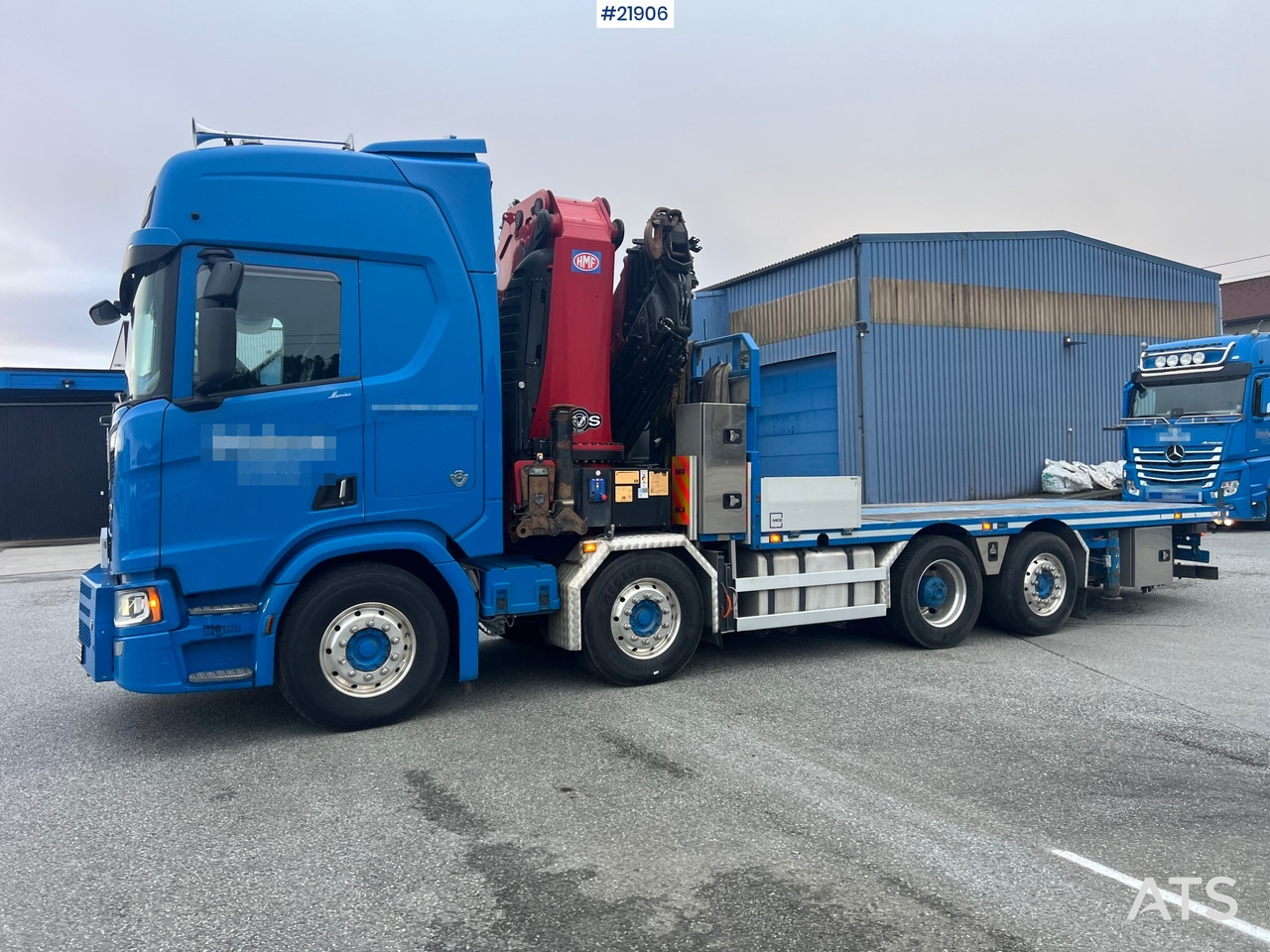 Scania R580 8x2 kranbil m/ 95t/m hmf kran, jibb , vinsj og konar planslep - Φορτηγό με γερανό: φωτογραφία 1 Scania R580 8x2 kranbil m/ 95t/m hmf kran, jibb , vinsj og konar planslep - Φορτηγό με γερανό: φωτογραφία 1