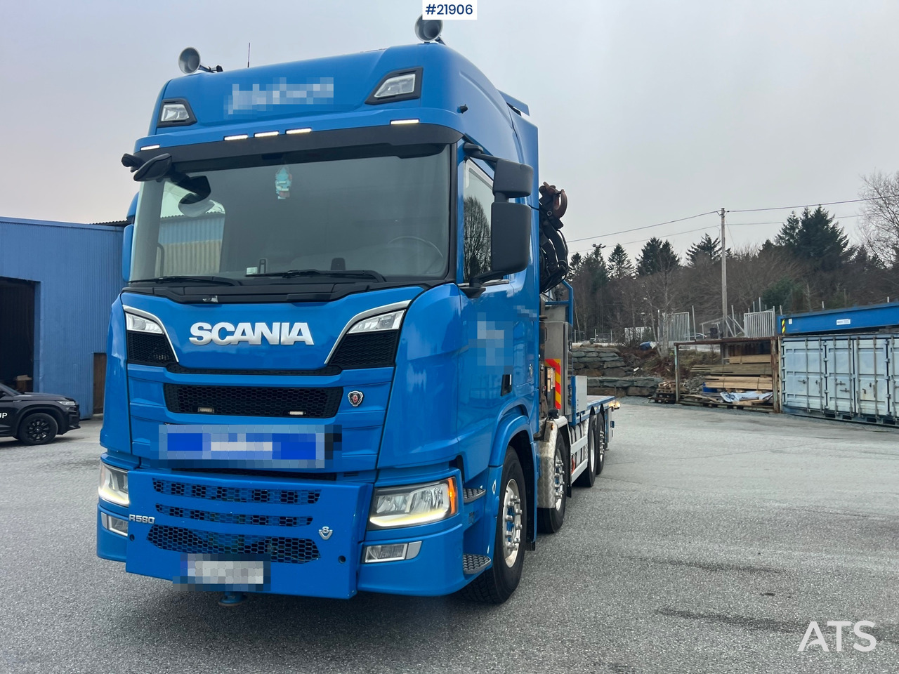 Scania R580 8x2 kranbil m/ 95t/m hmf kran, jibb , vinsj og konar planslep - Φορτηγό με γερανό: φωτογραφία 3 Scania R580 8x2 kranbil m/ 95t/m hmf kran, jibb , vinsj og konar planslep - Φορτηγό με γερανό: φωτογραφία 3