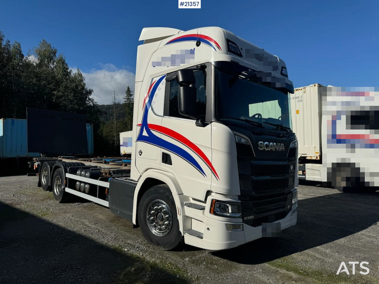 Scania R580 - Φορτηγό μεταφοράς εμπορευματοκιβωτίων/ Κινητό αμάξωμα: φωτογραφία 5 Scania R580 - Φορτηγό μεταφοράς εμπορευματοκιβωτίων/ Κινητό αμάξωμα: φωτογραφία 5