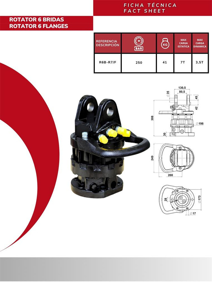 6-flange rotator R7CFS - Υδραυλικό για Γερανός παπαγάλος: φωτογραφία 5 6-flange rotator R7CFS - Υδραυλικό για Γερανός παπαγάλος: φωτογραφία 5