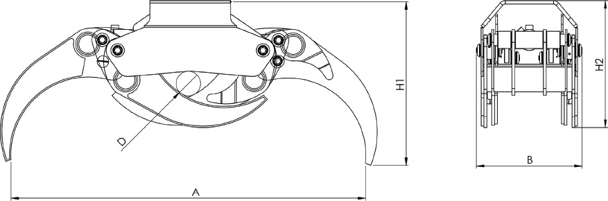LOG GRAB REINFORCED SERIE PF-R .36 - Αρπάγη για Γερανός παπαγάλος: φωτογραφία 3 LOG GRAB REINFORCED SERIE PF-R .36 - Αρπάγη για Γερανός παπαγάλος: φωτογραφία 3