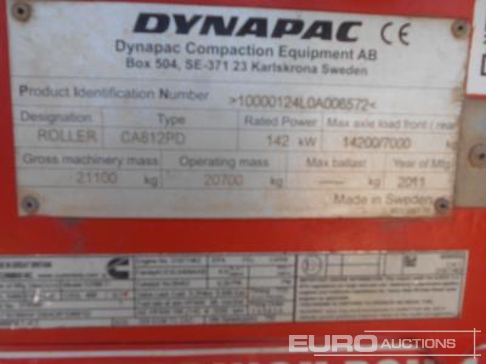 2011 Dynapac CA612PD - Οδοστρωτήρας: φωτογραφία 4 2011 Dynapac CA612PD - Οδοστρωτήρας: φωτογραφία 4